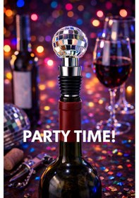 Resim Disko Topu Detaylı Şişe Tıpası Renkli 