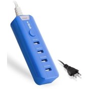 Resim S-Link Sl-M4 Akıllı Telefonlar Ve Tablet 4000Mah 4*Usb Port Mavi Ev Şarj Adaptör 