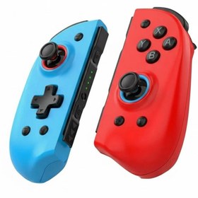 Resim CONSOLEX JOY-04 Çiftli Kablosuz Bluetooth Gamepad – Switch Uyumlu Kırmızı / Mavi Oyun Kolu Seti 
