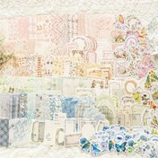 Resim 100 Adet Vintage Çiçek & Kelebek El Sanatları Kağıdı Seti - Hediye Paketleme, Scrapbooking & DIY Projeler için Mükemmel 