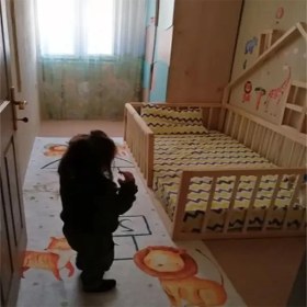 Resim Loolpi Home Montessori Bebek ve Çocuk Karyolası 60 x 120 cm Doğal Ahşap Çam Malzeme ile Tasarlandı 