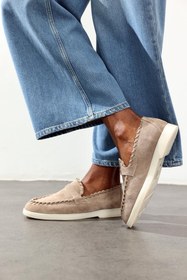 Resim 5in1Canpolat Açık Vizon Süet Örgü Makosen 25396 