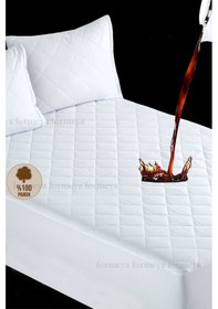 Resim Formeya Kapitone Fitted Su Geçirmez Pamuk Yatak Koruyucu Alez 10 Ebat 