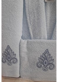 Resim Ardora Bukle Aile Bornoz Takımı Narçiçeği Mavi Çok Renkli 