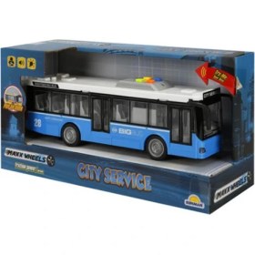 Resim Sunman 1:16 Maxx Wheels Sesli ve Işıklı Şehir Otobüsleri 26 cm - Mavi 