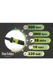 Resim Badem10 Uzun Kalıpçı Taşlama Makinesi Elektrikli 38 mm 500 W 