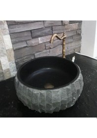 Resim Bazalt Dışı Patlatma Teker Lavabo 