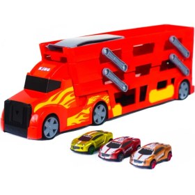 Resim King Toys 3 Katlı Sürat Pistli Tır 3 Arabalı 