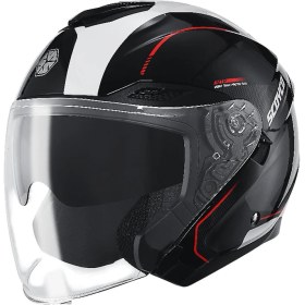 Resim Scoyco OF669 Shuttle Motosiklet Kaskı Güneş Vizörlü Yarım Açık Motorcu Kask 