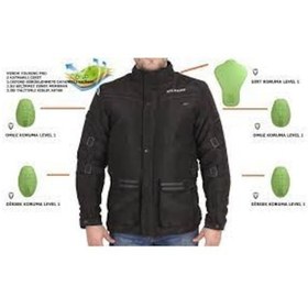 Resim Venom Touring Pro Kışlık Motosiklet Montu (Siyah) (546151307) 