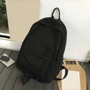 Resim Siyah Sırt Çantası - Rahat Tarz, Seyahat ve Açık Hava Kullanımı İçin Fermuarlı Laptop Çantası, Polyester Astar, Sırt Çantası | Rahat Tarz Sırt Çantası | Dayanıklı Sırt Çantası, Kadınlar İçin Uygun 