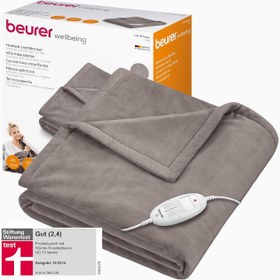 Resim HD 75 Yumuşak Elektrikli Battaniye 180x130 cm, 6 Kademeli Isıtma, Elektronik Kontrol ve Konforlu Kullanım - Açık Kahverengi 