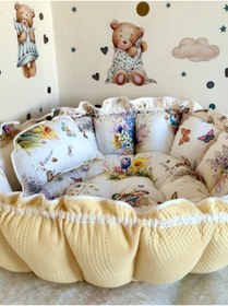 Resim Yuvarlak Yatak/oyun Minderi Ve Yastigi SARI PIKELI KELEBEK MODEL 