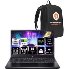 Resim Acer Nitro V 15 i7 13620H 48GB 2TB SSD RTX4050\u002F6GB 144Hz FHD 15.6\ W11P Gaming Laptop & PER4 ÇANTA 