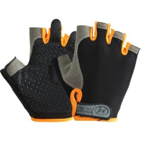 Resim Liangduo Shop Sarı Stil Xl Boyutu Profesyonel Erkek Kadın Yarım Parmak Spor Eldiven Nefes Kaymaz Halter Dambıl Yatay Çubuk Eğitim Eldivenleri (Yurt Dışından) 