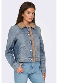 Resim Only Onlnadya Ls Teddy Kadın Jean Ceket Mavi 