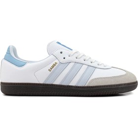 Resim adidas Samba OG White Halo Blue Kadın Spor Ayakkabı 