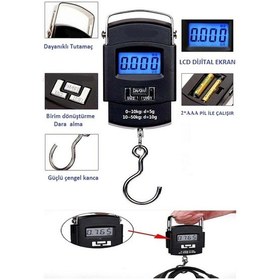 Resim Mepa Elektronik Dijital El Kantarı 50 Kg Terazi Tartı 10 Gr Hassasiyet Najmaddin 