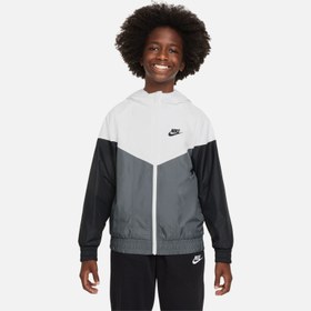 Resim Nike Sportswear Windrunner Repel Mesh Lined Full-Zip Hoodie Çocuk Ceket 