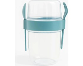 Resim Hype Store Müsli ve Granola Kapsülü, 1100 ml Sızdırmaz Yoğurt Kabı, Take And Go Kaşıklı Granola Kabı, Pratik ve 