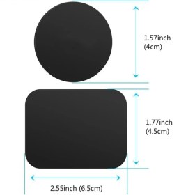 Resim GongtuShop 4dikdörtgen Stili Univerola Dağı Metal Plaka Yapıştırıcı ile Manyetik Montaj Araç Tutucu Değiştirme Metal Plaka Kiti Mıknatıs Cep Telefonu Standı (Yurt Dışından) 