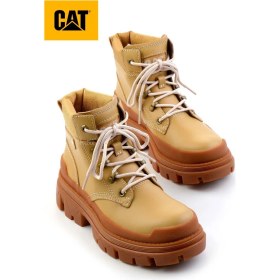 Resim Tan Hakiki Deri Kadın Bot & Bootie CAT0111122103 