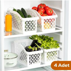 Resim Porsima Org-23 4'lü Çok Amaçlı Dolap İçi Düzenleyici Organizer Beyaz 