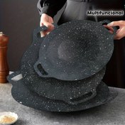 Resim 4 adet yapışmaz kül tabakası seti, ocakta kızartma tavası, 28cm kızartma tavası + Mutfak üç parçalı kombin, temizlemesi kolay | Çok fonksiyonlu yemek - Restoran pişirme araçları, endüstriyel mutfak pişirme kiti 