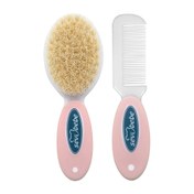 Resim Sevi Bebe Naturel Fırça Tarak Seti - Pembe 