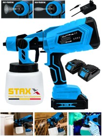 Resim STAXX POWER STX9900 Yüksek Basınçlı Boya Ilaç Dezenfektan Püskürtme Makinesi Şarjlı Akülü Sprey Boya Tabancası 