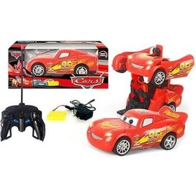 Resim Robota Dönüşen Şimşek Mcqueen Uzaktan Kumandalı Şarjlı Araba 
