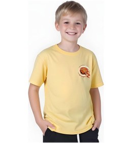 Resim Panios Kids Basketball Baskılı Erkek Çocuk Kısa Kollu Tişört Sarı 