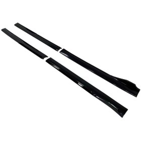 Resim Sare Tuning Renault Symbol 2002-2008 Flaplı Yan Marşpiyel Eki 8 Parça Piano Black 