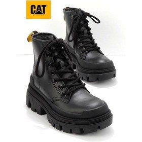 Resim Black Leather Kadın Bot & Bootie Cat0111121603 001 