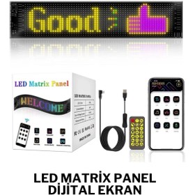 Resim Wearfitpro Led Matrix Panel Dijital Ekran Kumandalı App Kontrollü 16 x 64cm Led Ekran 