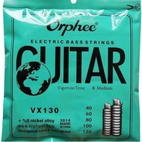 Resim AyrStore Orphee VX130 Bas Gitar Teli 5 Telli 40 60 80 100 120 Hexagonal Core Steel Nickel Alloy 