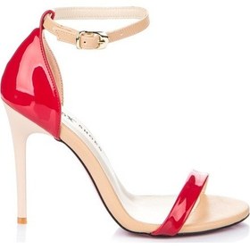 Resim Fox Shoes Kırmızı/Ten Rugan Kadın Topuklu Ayakkabı 7749112608 