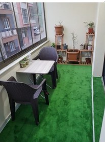 Resim Regnum Halı Protokol Yeşil Kaymaz Taban Balkon Kesme Yolluk 