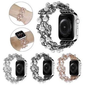 Resim Wondernest Yapraklı Watch Uyumlu Ultra İnce Saat Kordonu İos 49mm 4 Boncuklu 2 Pv 
