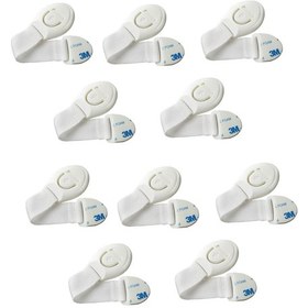 Resim Bebek Çocuk Güvenlik Dolap Çekmece Kilidi Güvenlik Seti-(Bez Kilit-10 Adet) Çok Renkli 