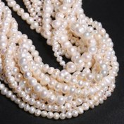 Resim AA Doğal Taze Deniz İncileri Boncuklar - Oval Şekil, Kolye Yapımı İçin Gevşek Perles Arayıcı Boncuklar, Kadınlar İçin DIY Bilezik, Kolye, Küpeler, Güzel Bir Hediye, Takı Yapımı Malzemeleri | Zarif Aksesuar | Pürüzsüz Dokusu 