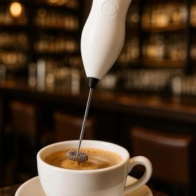 Resim Süt Köpürtücü – Cappuccino ve Latte Için Kahve Köpürtücü ve Köpük Yapıcı Çırpıcı 