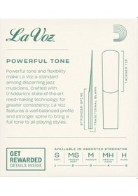 Resim D'addario Rıc10md La Voz Soprano Saksafon Kamışı Medium Sertlik Profesyonel/caz - 10'lu Paket Dengeli Caz Sesi Ve Kararlı Ses Üretimi 