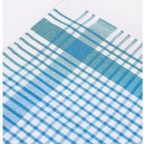 Resim Pamuklu Turkuaz Renkli Pöti Kareli 4'lü Kurulama Bezi, Beslenme Örtüsü, Servis Peçetesi 