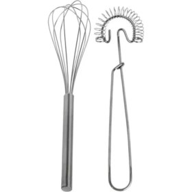 Resim IKEA Idealisk Paslanmaz Çelik Çırpıcı Seti - Dayanıklı ve Hijyenik, 2'li Farklı Boyutlarda, Ergonomik Tasarım, Gümüş Renk 