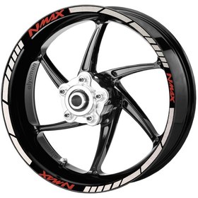 Resim Deeb Yamaha Nmax Jant Şeridi Beyaz Kırmızı Model X 