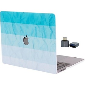 Resim Apple Uyumlu MacBook Air 13 M1 Kılıf Sert Kapak İnce Hafif Darbe Çizilme Koruma Touch Id 13.3 İnç Turkuaz 
