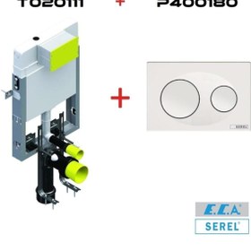 Resim Eca Serel Gömme Rezervuar Smooth T020111bk40 - P40-0180v2 Mat Krom Panel 