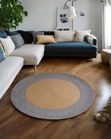 Resim JÜT DESENLİ TASARIM KİLİM BANYO PASPASI SALON HALISI YATAK ODASI KİLİM ÇOÇUK ODASI OYUN HALISI (JÜT-GRİKIRÇIL, 100 X 100 CM) 