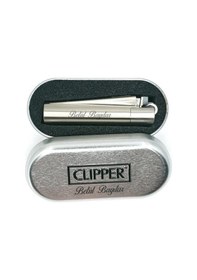 Resim Kişiye Özel Clipper Metal Taşlı Gümüş Çakmak 
